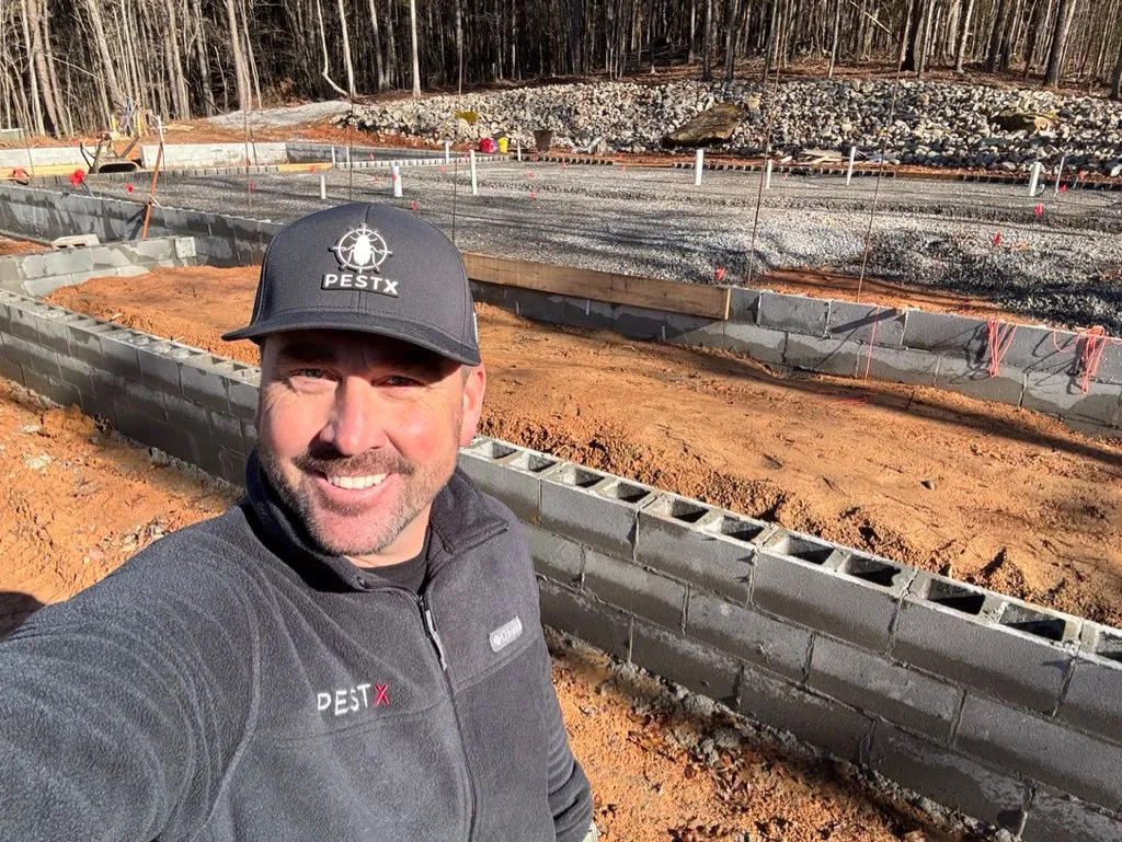 Parker Darnell at a home construction site in Jasper, Alabama.